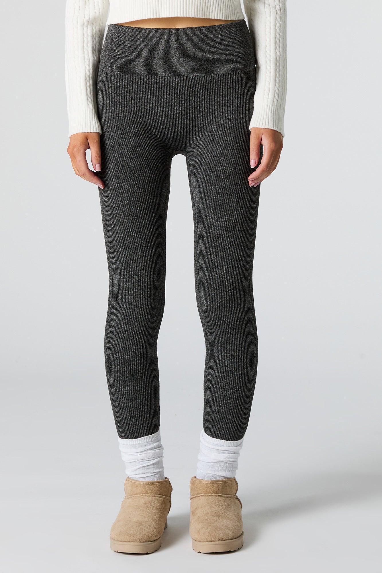 High Rise Seamless Ribbed Legging Female Product Image