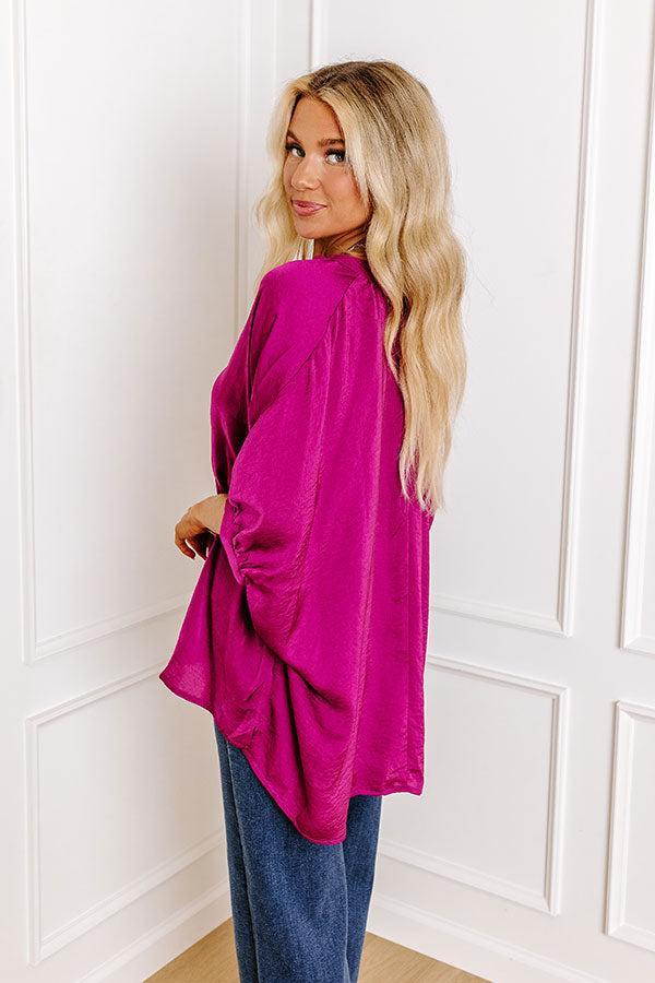 New To Town Shift Top In Berry Product Image