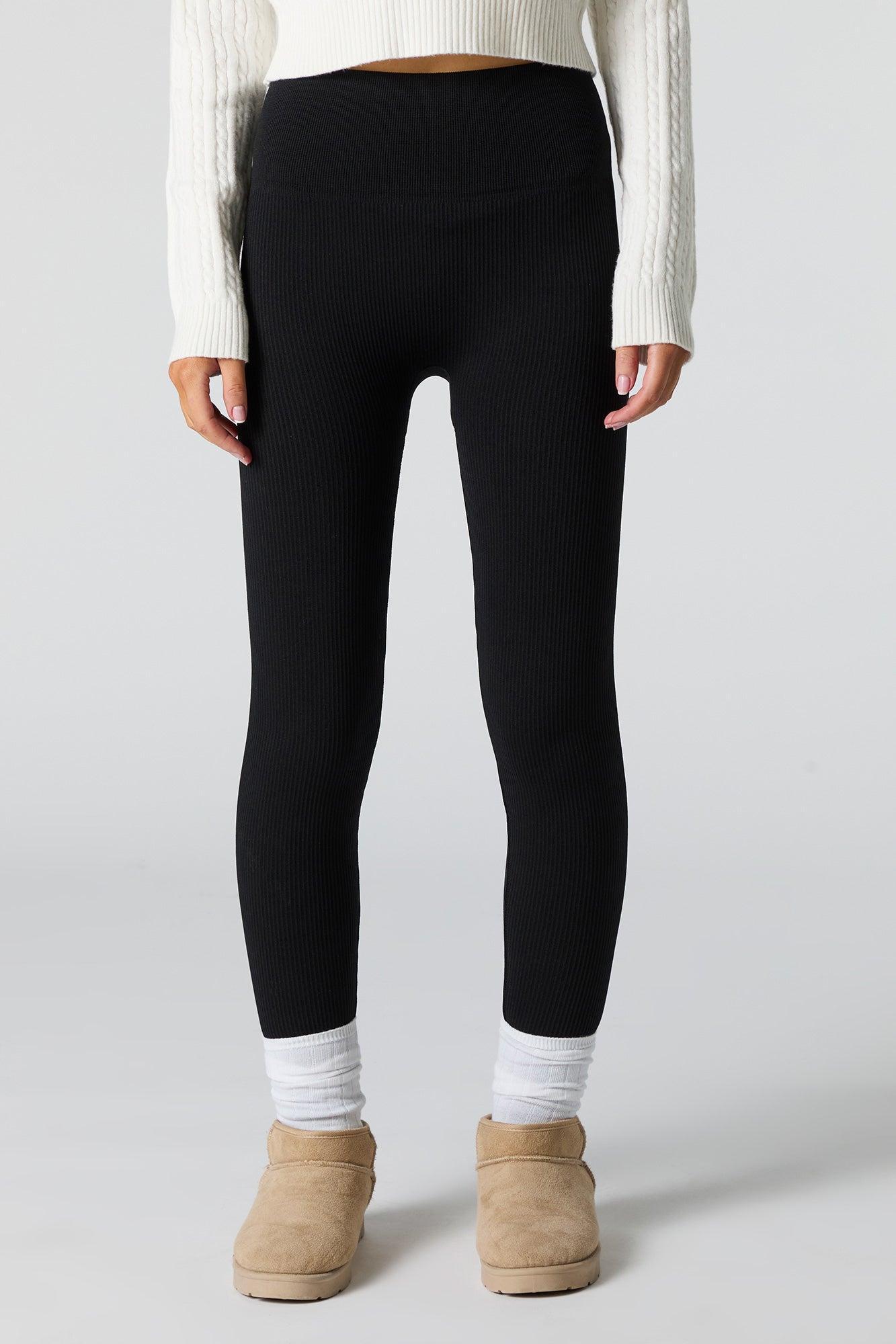 High Rise Seamless Ribbed Legging Female Product Image