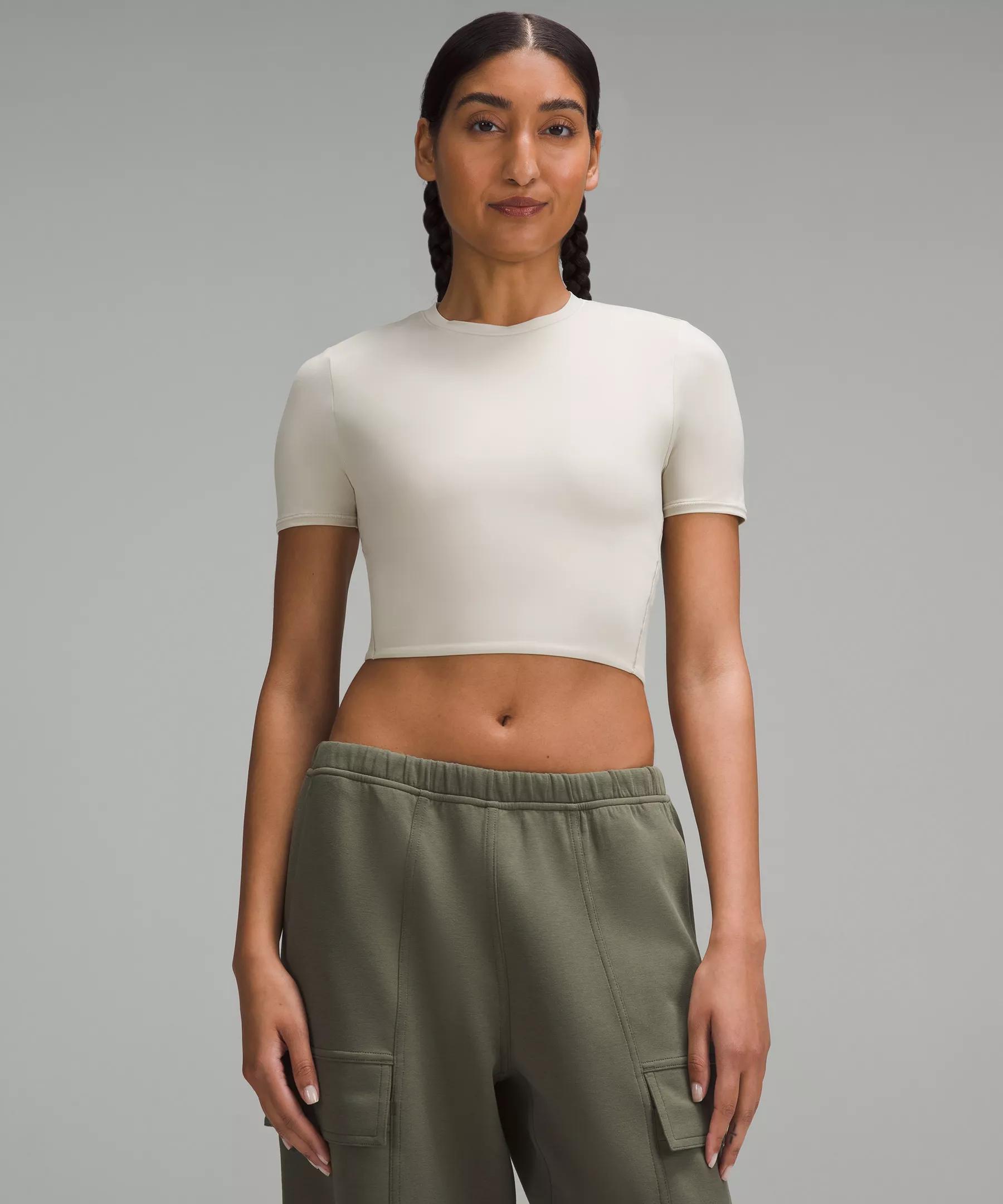 Wundermost Ultra-Soft Nulu Crewneck Cropped T-Shirt Product Image