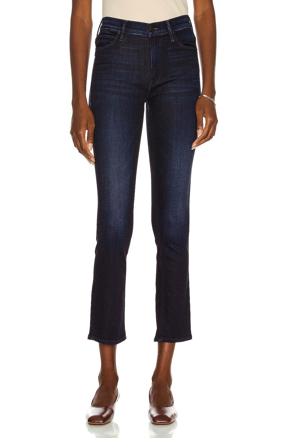 MOTHER The Mid Rise Dazzler Ankle in Now Or Never - Denim-Dark. Size 24 (also in 27). Product Image