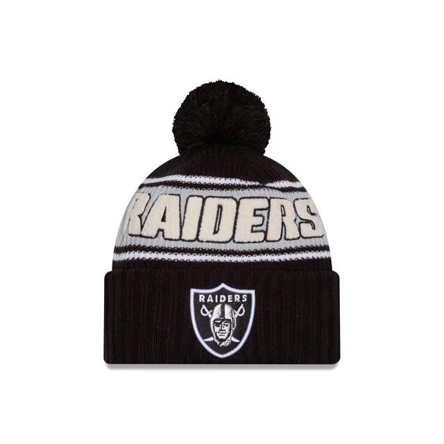 Las Vegas Raiders 2024 Cold Weather Sport Pom Knit Hat Male Product Image