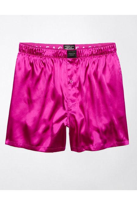 AEO Mens Solid Satin Pocket Boxer Short Men's Product Image