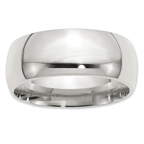 Men's 9.0mm Comfort Fit Wedding Band in Sterling Silver Product Image