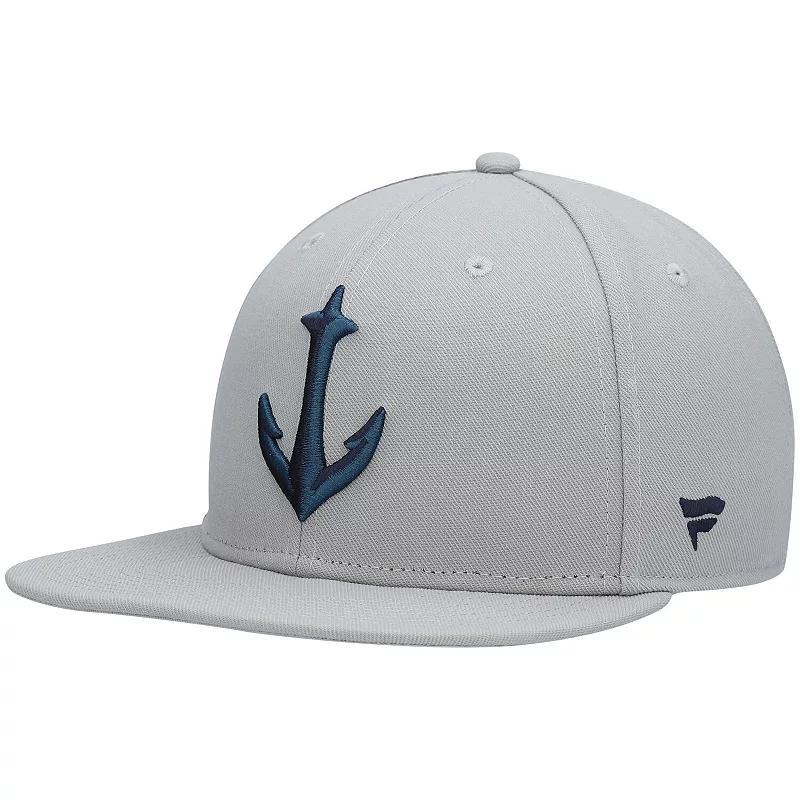 Mens Fanatics Branded Gray Seattle Kraken Secondary Logo Snapback Hat Product Image