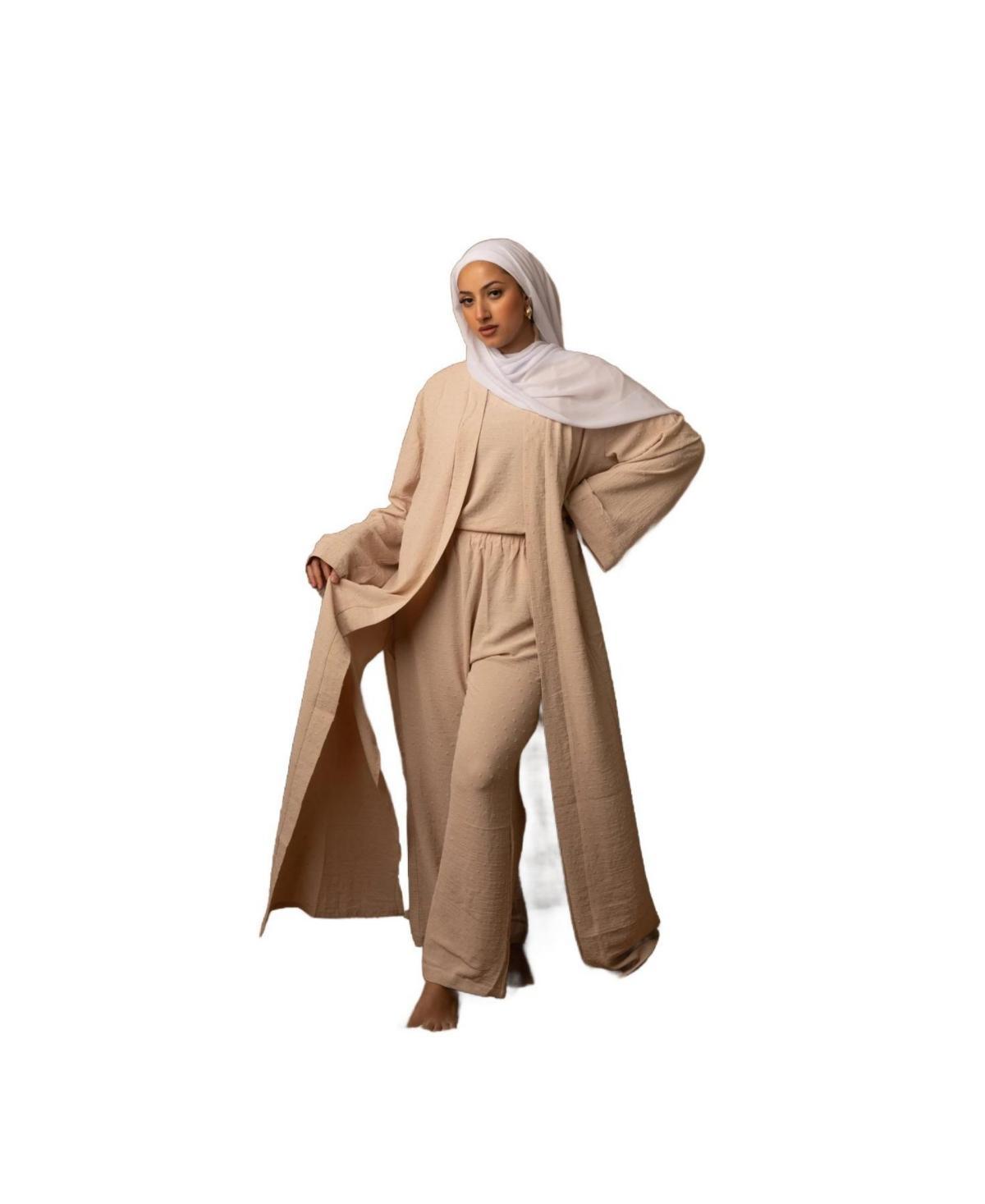 Urban Modesty Womens Four Piece Abaya Pant Set Product Image