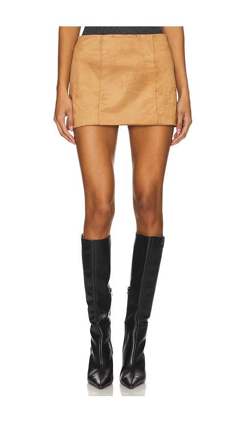 Ginny Faux Suede Mini Skirt Product Image