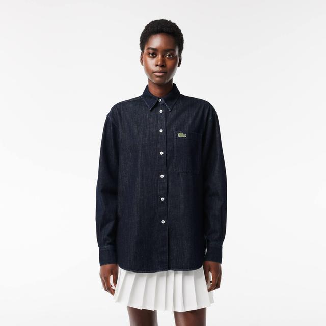 Oversized Denim Breast Pocket Shirt Product Image