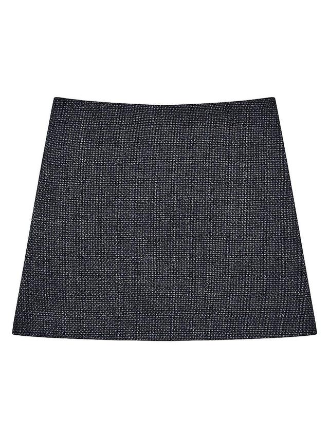 Womens Plush Tweed Miniskirt Product Image