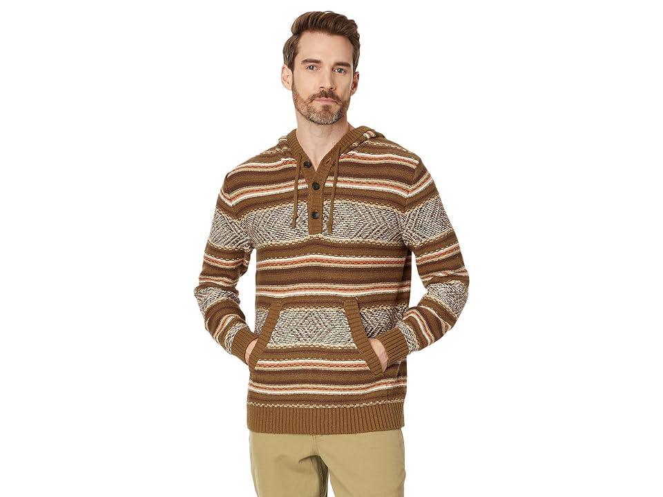 Pendleton Highland Peak Cotton Hoody (Tan/Blue/Coffee Stripe) Men's Sweater Product Image