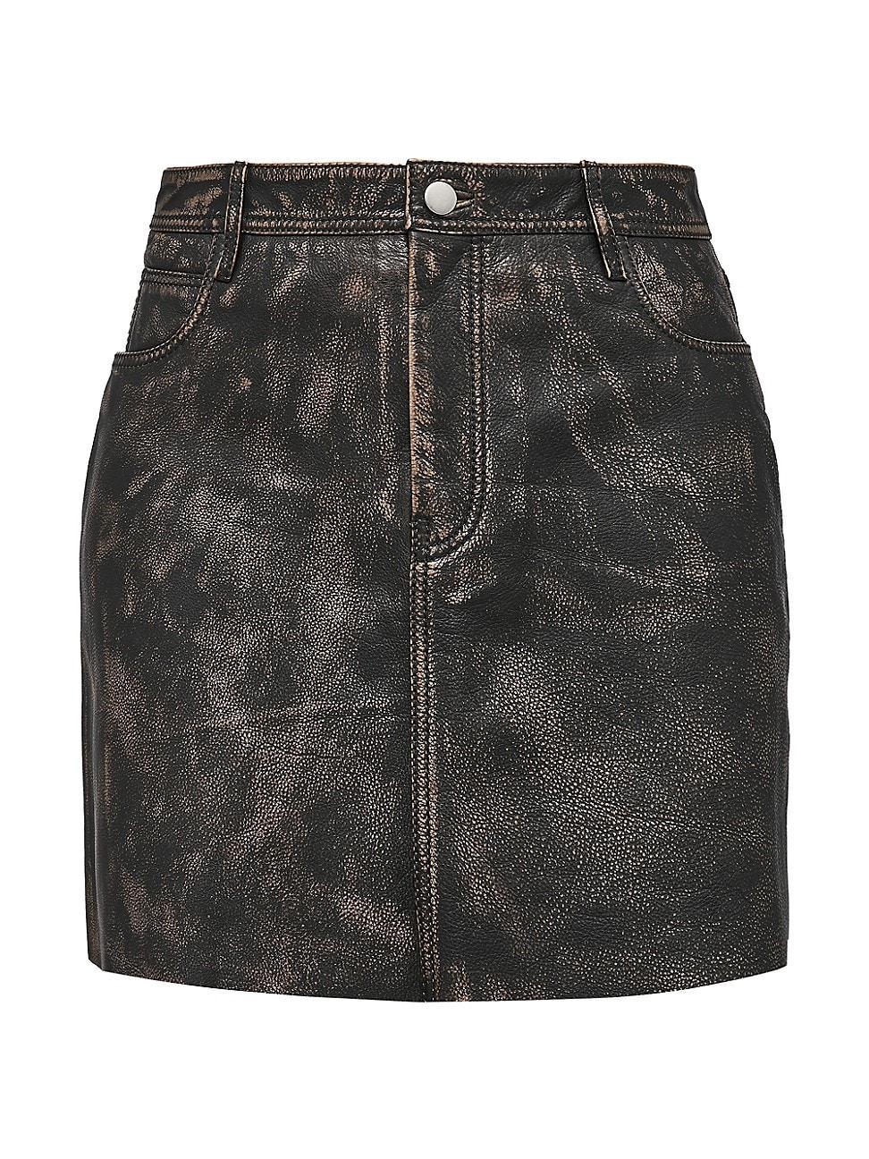 Womens Bonnie Leather Skirt Product Image