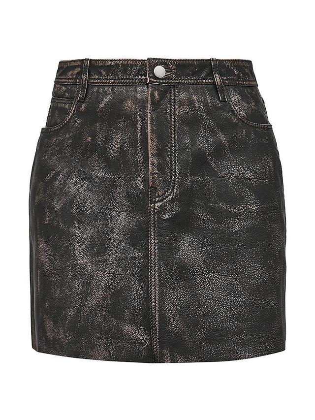 Womens Bonnie Leather Skirt Product Image