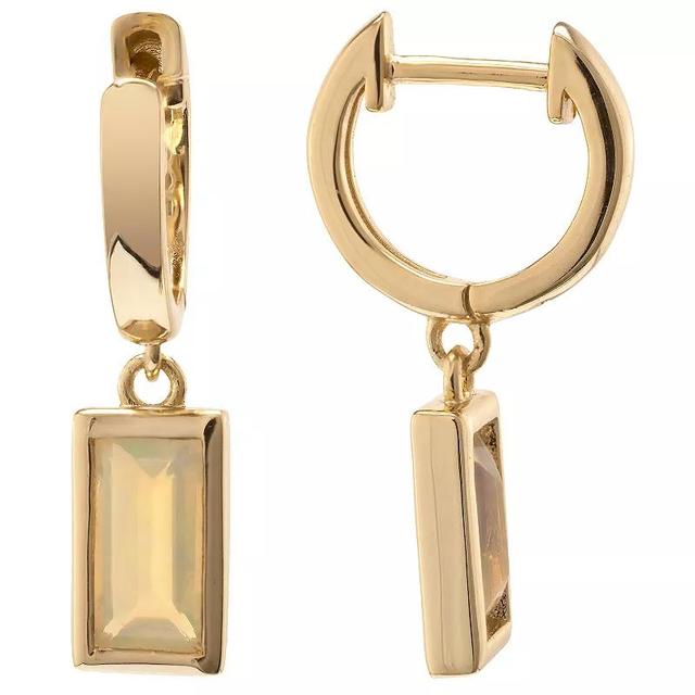 Gemistry 14k Gold Over Silver Opal Drop Earrings, Womens, Gold Tone Product Image