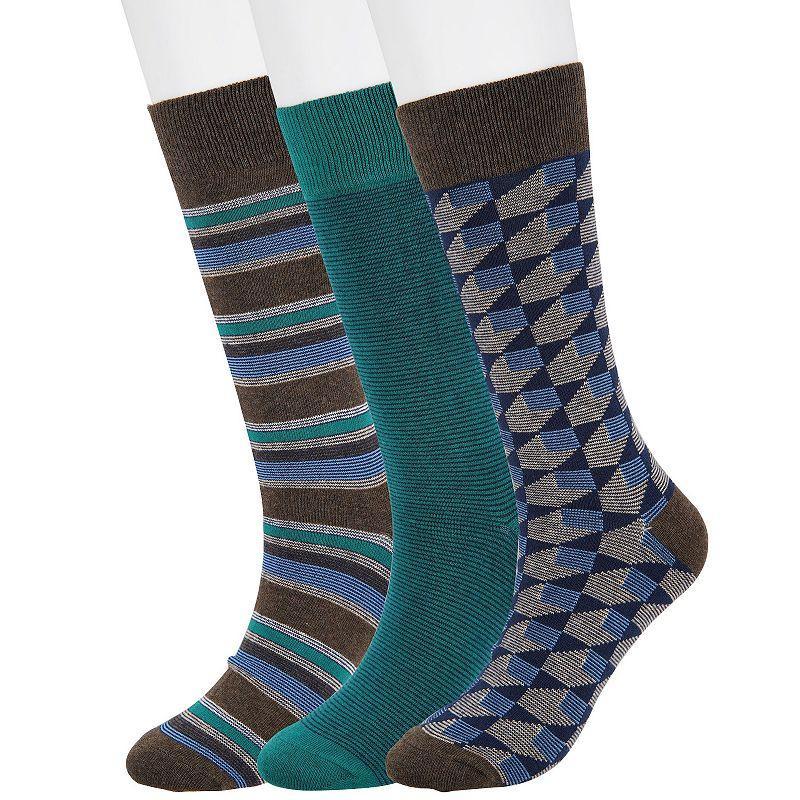 Mens Sonoma Goods For Life 3-pack Patterned Dress Socks Product Image