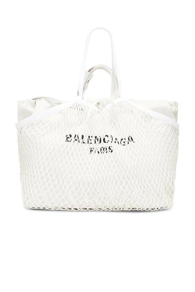 Large 24/7 Tote Bag In White & Black Product Image