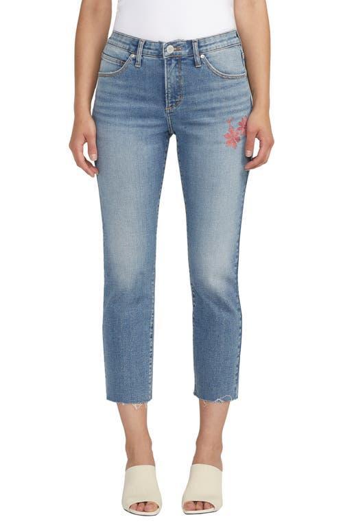 JAG Ruby Raw Hem Mid Rise Crop Straight Leg Jeans Product Image