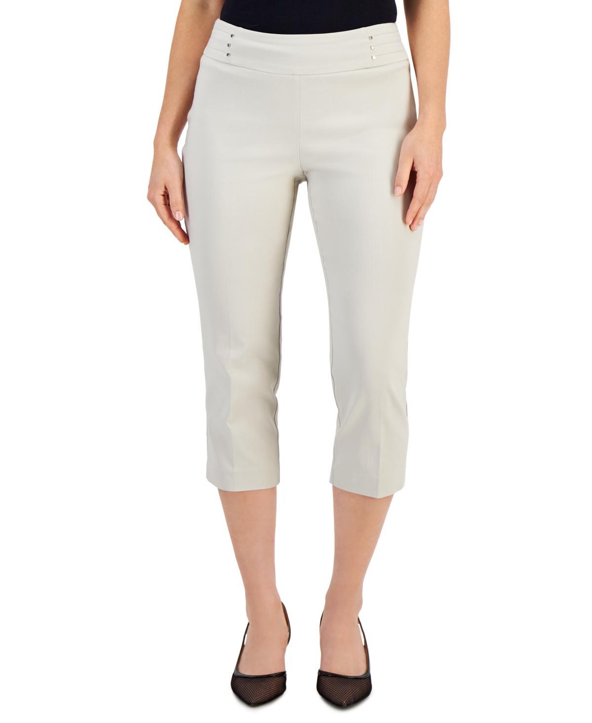 Jm Collection Petite Rivet-Detail Capri Pants, Created for Macys Product Image