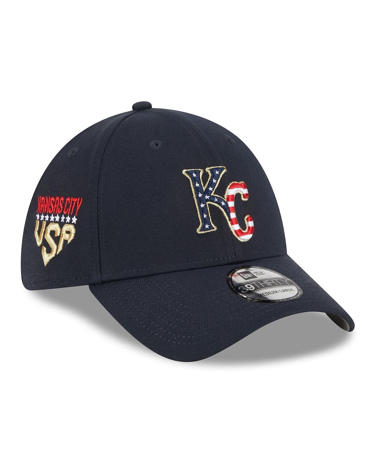 Mens New Era Navy Kansas City Royals 2023 Fourth of July 39THIRTY Flex Fit Hat Product Image