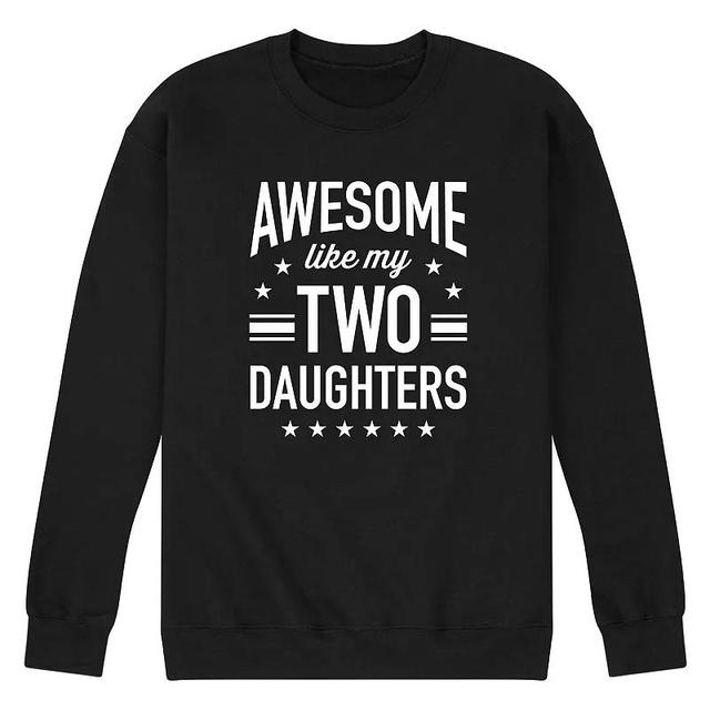 Mens Awesome Like My Two Daughters Graphic Sweatshirt Product Image