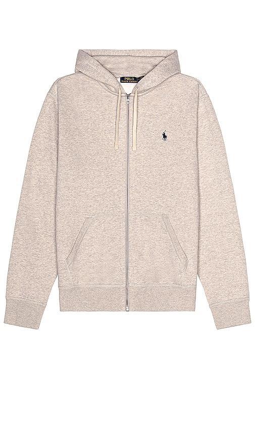 Polo Ralph Lauren Fleece Full-Zip Hoodie in Light Grey Product Image