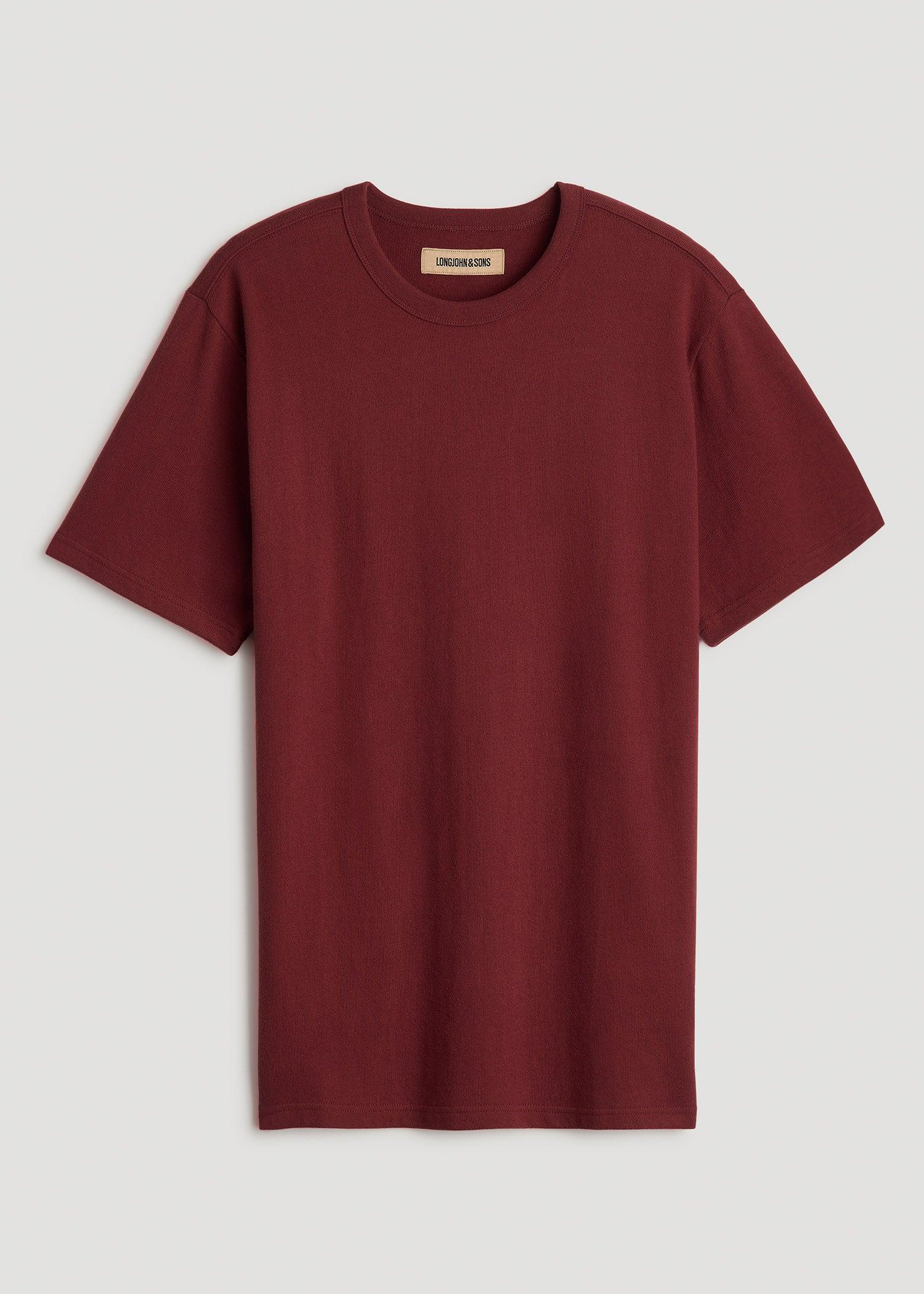 LJ&S Heavyweight RELAXED-FIT Tall Tee in Sumac Red Product Image