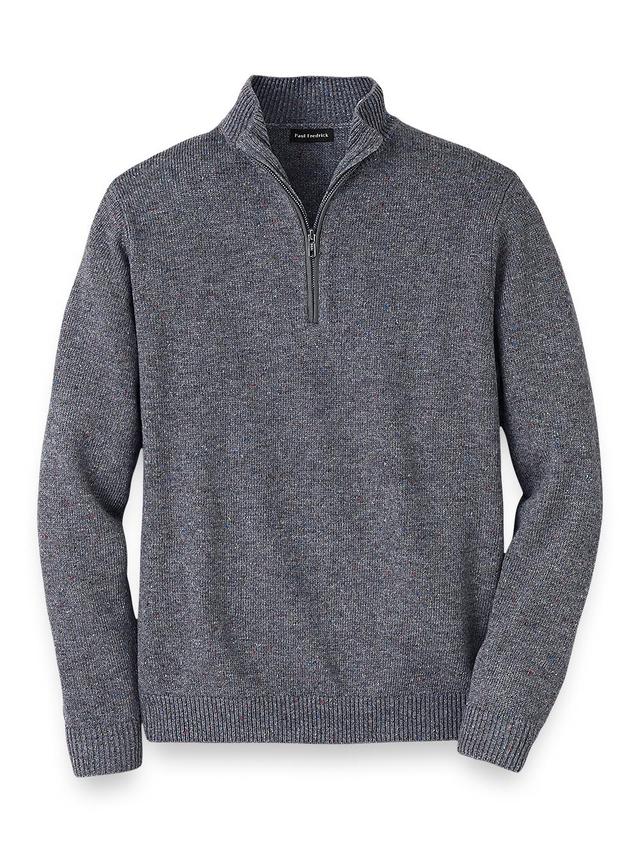 Donegal Zip Mock Neck Sweater - Cobalt Product Image