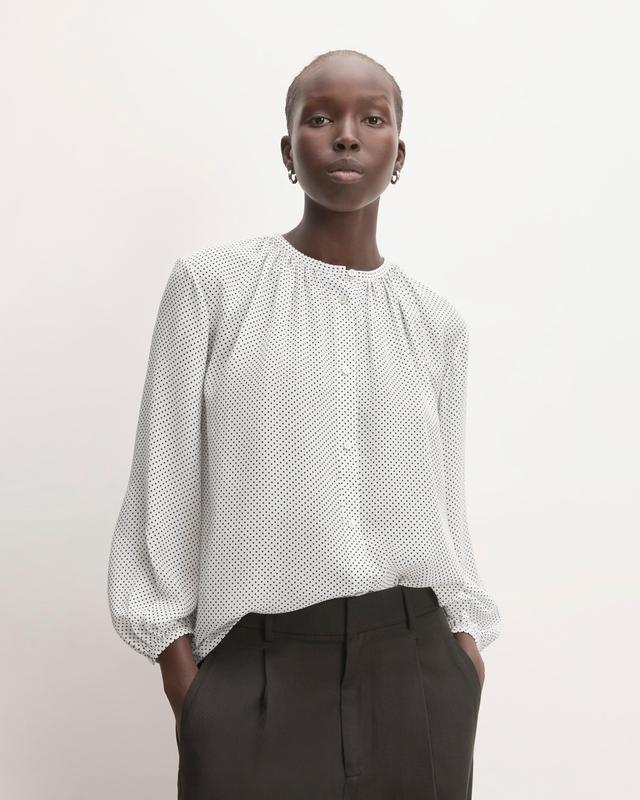 Womens Washable Clean Silk Shirred Blouse Shirt by Everlane Product Image