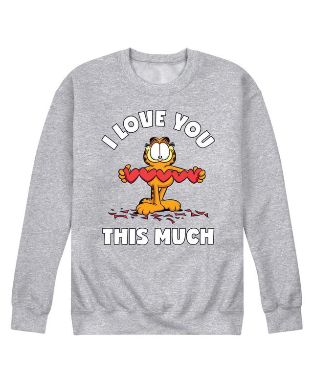 Airwaves Mens Garfield Love You This Much Fleece Sweatshirt Product Image