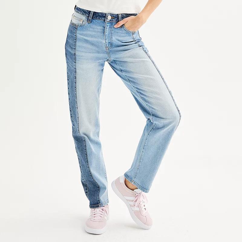 Juniors SO High-Rise 90s Straight Jeans, Womens Product Image