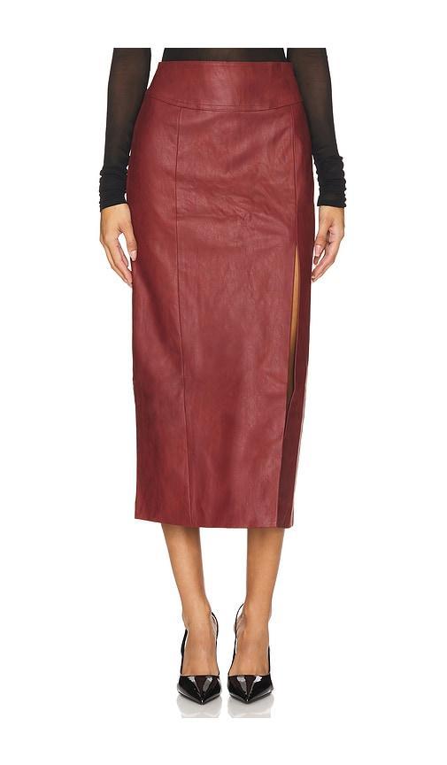 Dante Faux Leather Midi Skirt product image