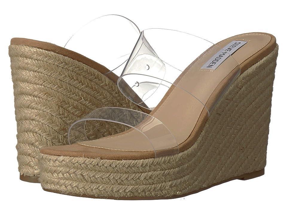 Steve Madden Sunrise Wedge Sandal (Clear) Women's Shoes Product Image