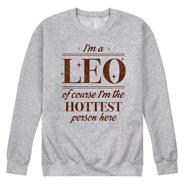 Mens Im A Leo Fleece Sweatshirt Grey Gray Product Image