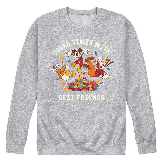 Disneys Mickey Mouse & Friends Mens Gourd Times With Best Friends Fleece Sweatshirt Product Image