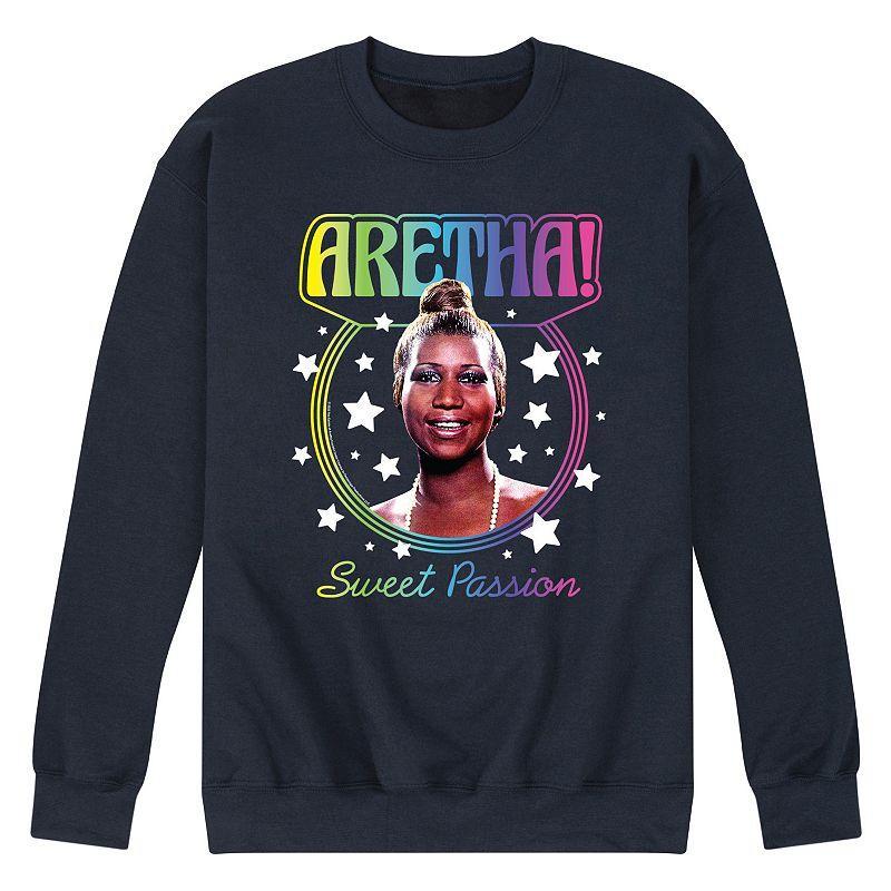 Mens Aretha Franklin Sweet Passion Fleece Sweatshirt Blue Product Image