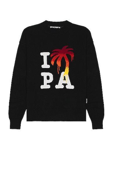 Palm Angels I Love Pa Sweater in Black Product Image