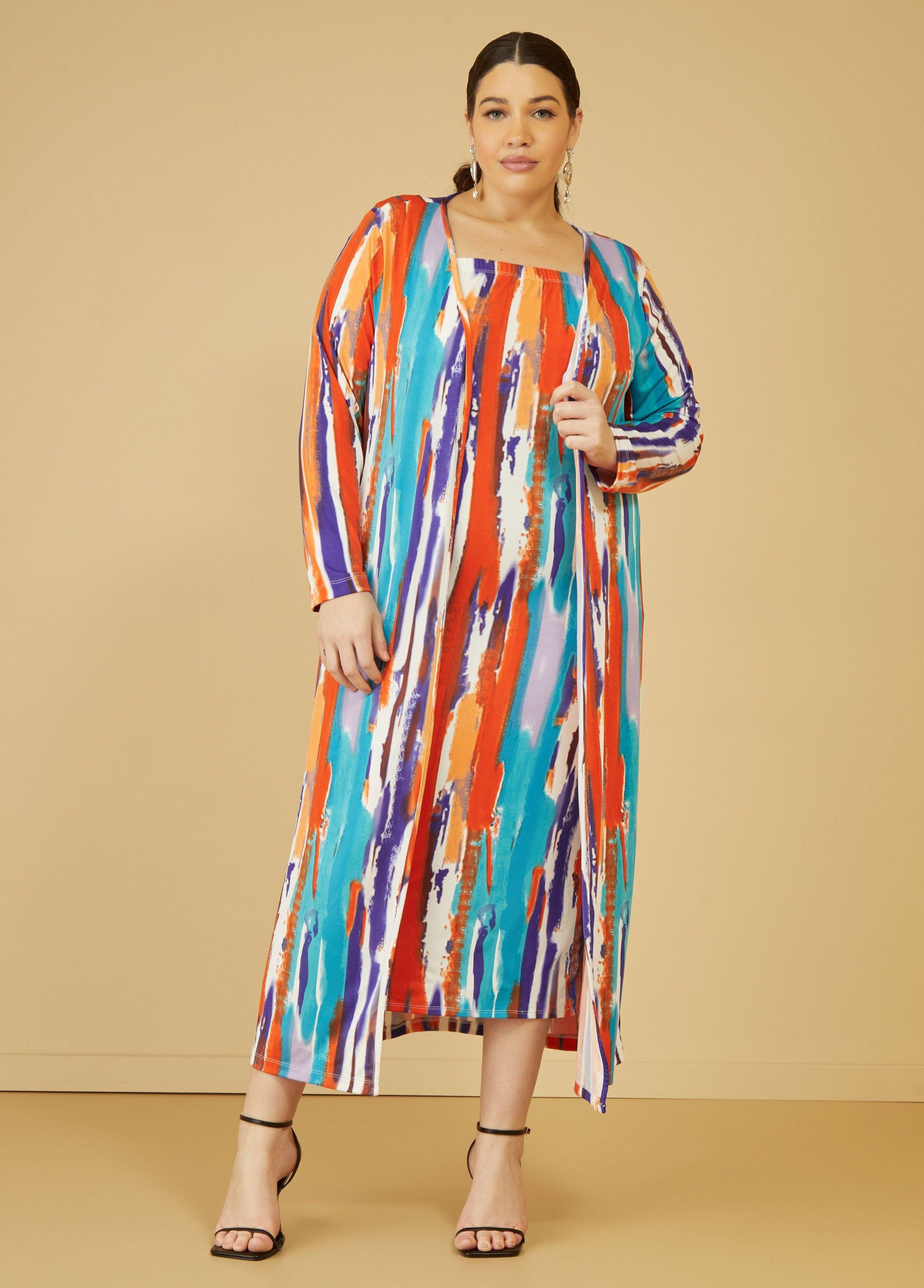 Plus Size Brushstroke Duster Ashley Stewart product image