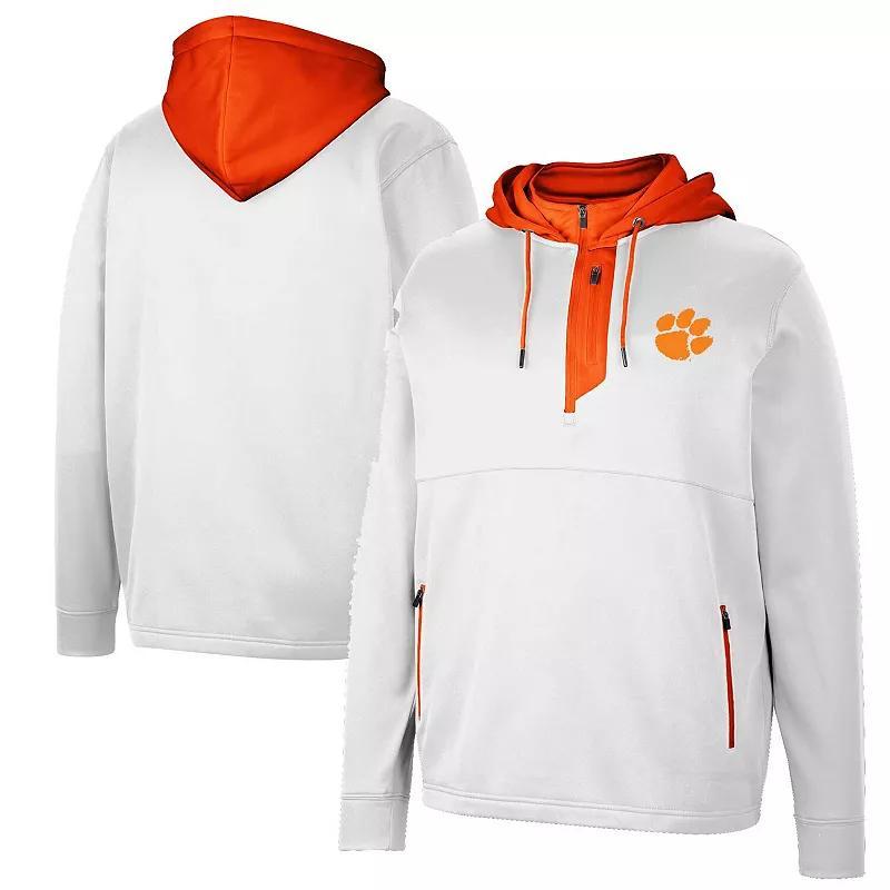 Mens Colosseum Clemson Tigers Luge 3.0 Quarter-Zip Hoodie Product Image