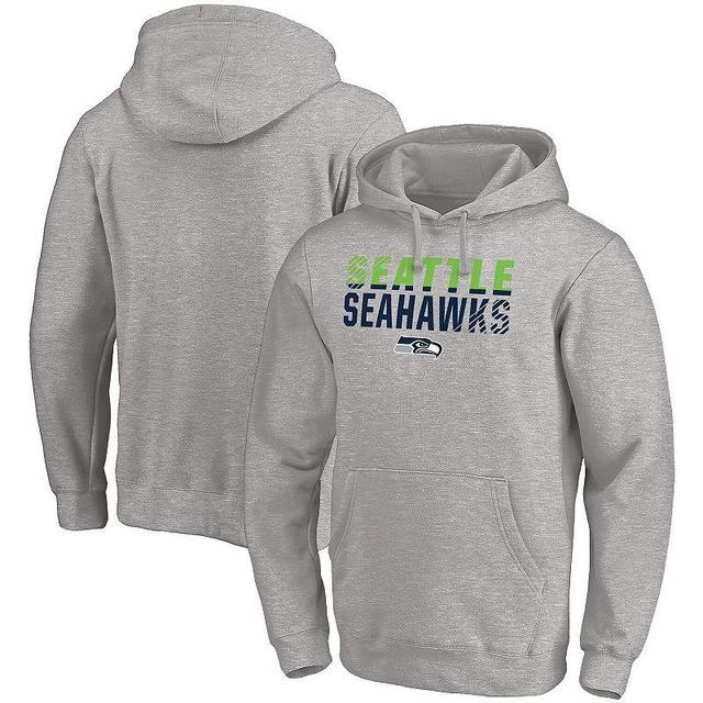 Mens Fanatics Branded Heather Gray Seattle Seahawks Fade Out Fitted Pullover Hoodie Product Image