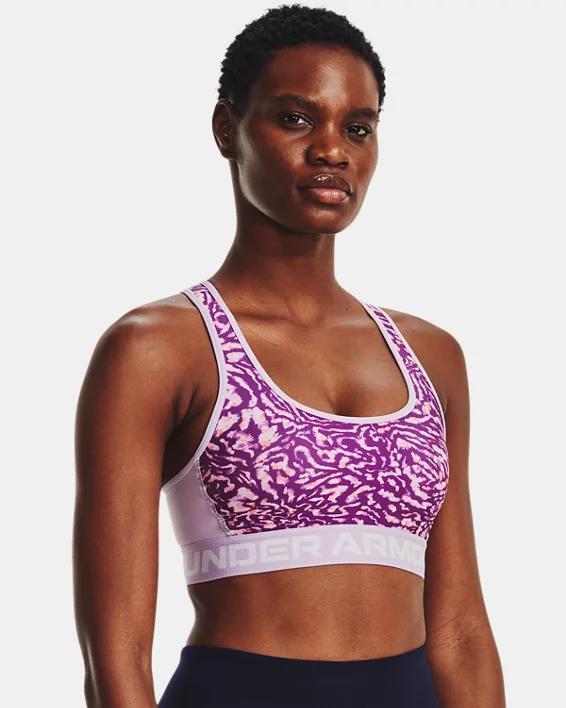 Women's Armour® Mid Crossback Printed Sports Bra Product Image