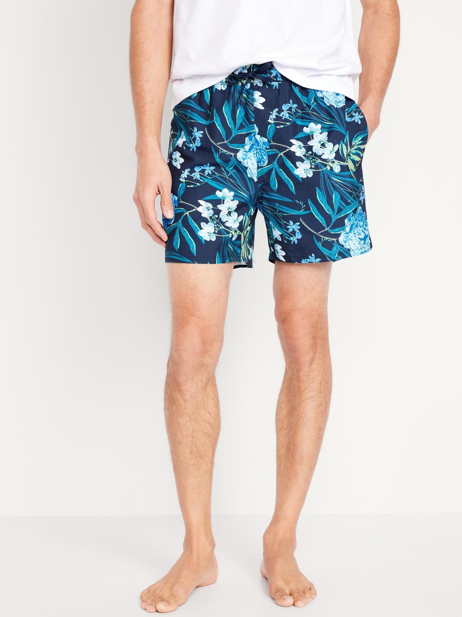 Printed Swim Trunks for Men -- 5-inch inseam Product Image