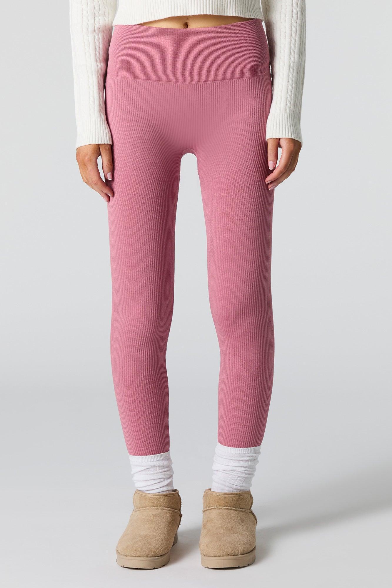 High Rise Seamless Ribbed Legging Female Product Image