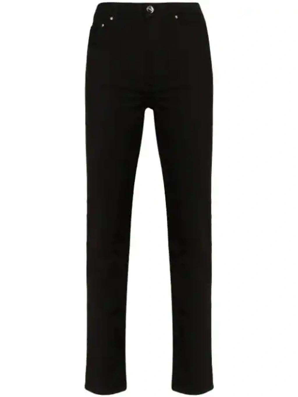 Classic Cut Cropped Straight-leg Jeans In Black Product Image