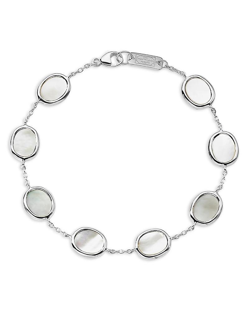 Mini Oval Slice Chain Bracelet in Sterling Silver Product Image