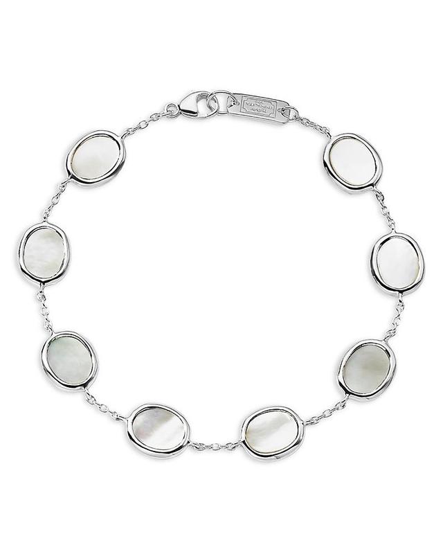 Mini Oval Slice Chain Bracelet in Sterling Silver Product Image