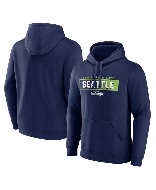 Mens Fanatics Branded College Seattle Seahawks Down The Field Pullover Hoodie Blue Product Image