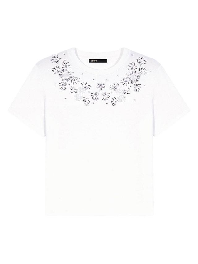 Womens Rhinestone T-Shirt Product Image