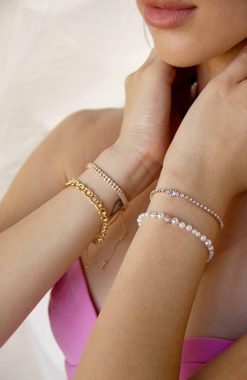 Ettika Set of 4 Crystal & Imitation Pearl Bracelets Product Image