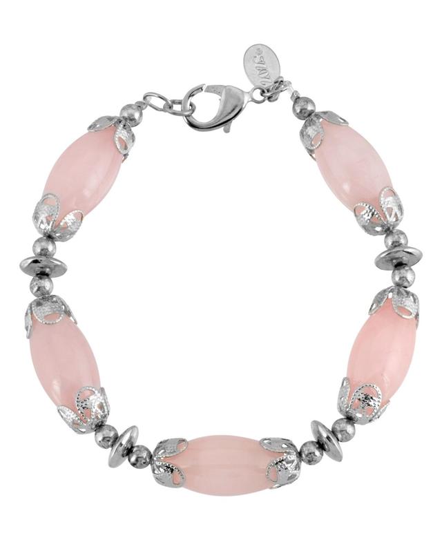 1928 Silver Tone Stone Bracelet, Womens Pink Product Image