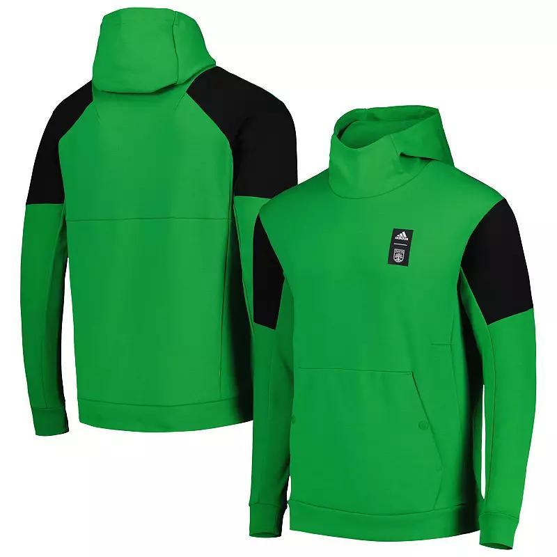 Mens adidas Green Austin FC 2023 Player Travel Pullover Hoodie Product Image