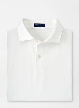 Peter Millar Mens Albatross Cotton Blend Piqu Polo | Color: White | Size: XXL Product Image